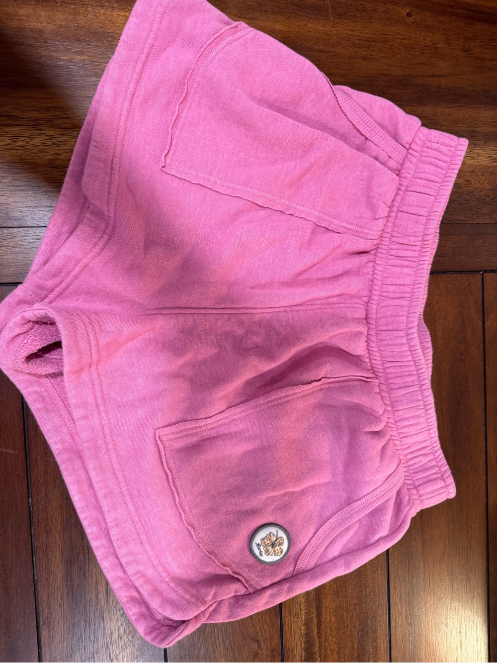 Hurley Pink Girls' Elastic Waist Terry Shorts